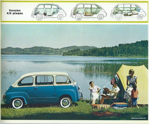 Fiat 600D Multipla Catálogo 1964