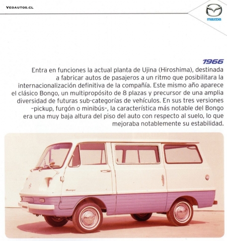 Mazda Bongo Primera Generación 1966-1975 - VeoAutos.cl