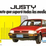 Subaru Justy J10 J12 Ficha de producto Chile 1990